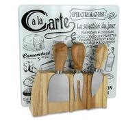COOK CONCEPT Tagliere per Formaggi con 3 Utensili, Marrone