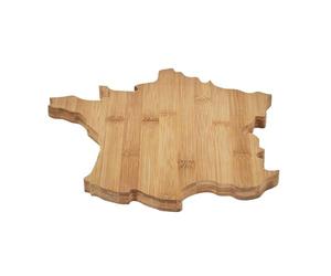 COOK CONCEPT Tagliere per Formaggi in bambù a Forma di Francia Marrone | Bambù, tagliere per formaggi, forma originale Francia, servizio e aperitivi, design naturale, idea regalo, marrone
