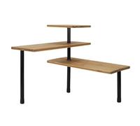 Totally Addict Scaffale angolare modulare KB5843 a 3 livelli Marrone 43x43x27 cm
