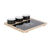 COOK CONCEPT Vassoio Aperitivo in Bambù con Tagliere e Ciotolina Naturale | Bambù, vassoio aperitivo, tagliere e ciotolina, presentazione frutta stuzzichini, design moderno, conviviale, naturale