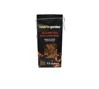 Cook’in Garden - Accendifuoco in legno compresso, 72 cubi 100% naturali, puliti e senza odore, accensione facile per barbecue, camino o braciere, uso esterno