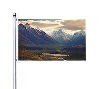 Cook National Park - Bandiere paesaggistiche montane per esterni, 9 x 1,5 m, bandiera da giardino stagionale su entrambi i lati, bandiera con occhielli per esterni, decorazioni per la casa, sfondo