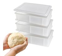 CookandSupply Contenitore per Lievitazione Pizza E Pane BPA-free - Cassette Portaimpasto Certificate di Grado Alimentare - Made in Italy - 3 Box Impilabili 40x30x10 + 1 Coperchio