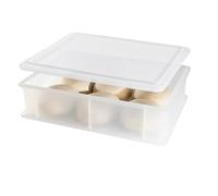 CookandSupply Contenitore per Lievitazione Pizza E Pane - Cassetta Portaimpasto Certificata di Grado Alimentare - Made in Italy - 1 Box Impilabile 40x30x10 + 1 Coperchio