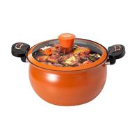 Cooker A Pressione - 14,76 Pollici Di Cucina Non Stick Per Preparazione Della Zuppa, Costruzione Ergonomica Con Sede Attraverso Il, Piccola Pentola Progettata Per Cucine Per La Casa, Bollitura, Stufa