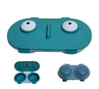 Cooker di Uova in Camicia, bracconiere di Uova 8.66x4.13x2.36 Cartone Animato Carino Eye 2 cavità di Grado Alimentare pp pp Cottura con Coperchio per Accessori