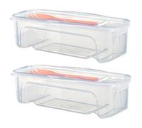 Cooker per pasta a microonde da 2 pezzi, pentola di noodle a microonde impilabile con coperchio e forchetta, senza BPA per la pasta per uffici scolastici del dormitorio di casa, con coperchio del fil