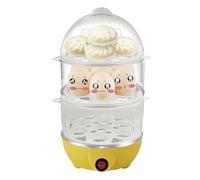 Cooker per uova - Cooker a vapore multifunzione | Mini utente a tre livelli per le uova di mais Ravioli Noodle Porridge-Smart Sco