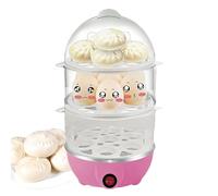 Cooker per uova - Cooker a vapore multifunzione | Mini utente a tre livelli per le uova di mais Ravioli Noodle Porridge-Smart Sco