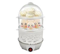 Cooker per uova - Cooker a vapore multifunzione | Mini utente a tre livelli per le uova di mais Ravioli Noodle Porridge-Smart Sco