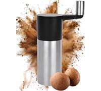 Cookery Macina per noce moscata con contenitore per la conservazione di 4 noci moscate in acciaio inox | Grattugia per moscata | macina per noce moscata | macina per spezie