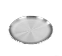 CookiBlend Piatti piani rotondi in acciaio inox, diametro 23 cm, stile classico moderno, 14/17/20/23/26 cm