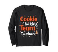 Cookie Baking Team Captain Biscotti Christmas Maglia a Manica