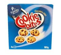 Cookie Bites Biscotti Mini al Cioccolato, Cookies Croccanti, 160g