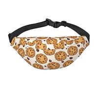 Cookie - Borsa da cintura regolabile per uomo e donna, realistica, per viaggi, escursionismo, ciclismo, corsa, Nero , Taglia unica, Cintura per soldi