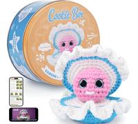 Cookie Box Kit per uncinetto per principianti - Impara a lavorare all'uncinetto animali di peluche di Amigurumi - Regalo - per bambini (13+) e adulti - Filato adatto ai principianti - Tutorial video