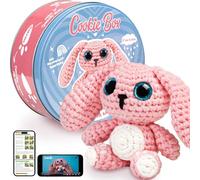 Cookie Box Kit Uncinetto per Principianti - Realizza un Amigurumi Fai-da-Te con Filato, Uncinetto, Imbottitura, PDF & Video - Regalo per Adolescenti e Adulti - Leopard Leo