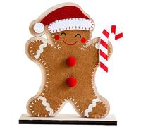 Cookie Boy Girl Figurine - 1.57x5.71x7.28in Gingerbread Man Ornaments | Holiday Gingerbread Man Statue | Cookie Boy Girl Figurine, Festive Table Decoration For Wedding, Seasonal Christmas Decor