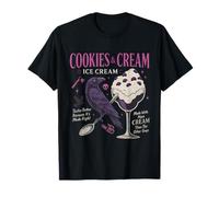 Cookie & Cream Ice Cream Butcher Blackbird Citazione Divertente Maglietta