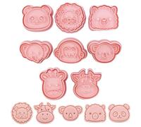 Cookie Cutter, 8 Piece 3D Raised Cartoon Animal Pressing Tool, Baking Set | Cookie Cutter Set, 3D Animal Cookie Cutters, Cartoon Baking Mold, Fondant Cutter, Dough Press Tool, Chocolate Mold