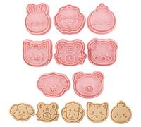 Cookie Cutter - 8-Piece Silicone Baking 3D Cartoon Animals Molds | Animal Cracker Cookie Cutters For Christmas Holiday Farm Cake Party Home Food Soap Clay Crafts Kitchen Cake Decorating
