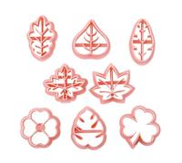 Cookie Cutter, Pressable Cookie Mold Set of 8, Fondant Shank, Multifunctional Shape for Clay Crafts, Baking Cake, Toppers and Creative Dessert Shaping, 5.31x5.51x0.47 Inches