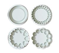 Cookie Cutter Set - 4.7cm 4 Flower Baking Molds For Chocolate Dough Pastry 3D Shaper Embossed Cutters | Kitchen Baking Molds For Cakes Desserts