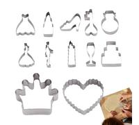 Cookie Cutting Mold, 12 x Wedding & Valentine's Day Baking Molds