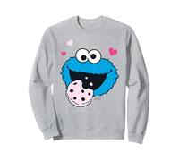 Cookie Monster Sesame Street Nostalgico Retro Hungry Design Felpa