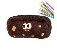 Cookie Pencil Bag - 22 cm Astuccio per matite a forma di biscotto morbido, borsa organizer scuola capacità con cerniera liscia, portapenne durevole per studenti aula custodia da viaggio | Kawaii Aest