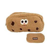 Cookie Pencil Bag, Cute Soft Cookie Pouch, Large Capacity School Pen Case, Stationery Organizer for Pens, Pencils, Markers, Small Notebooks, Student Accessories, 8.27x5.12 inches