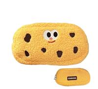 Cookie Pencil Bag, Cute Soft Cookie Pouch, Large Capacity School Pen Case, Stationery Organizer for Pens, Pencils, Markers, Small Notebooks, Student Accessories, 8.27x5.12 inches