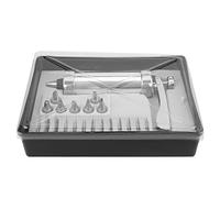 Cookie Press Kit - 7 Nozzles & 13 Shaping Discs | Adjustable Biscuit Maker for Baking/Cupcake Decorating/DIY Desserts | Food Grade Aluminum Alloy, Effortless Maintenance