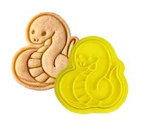 Cookie Stamp - Cookie Cutter | Baking Tool | Snake Stamp, New Year Shapes, Kids Baking Tool, Spring Festival Cookie Mould, Baking Supply, Perfect For Holiday Baking - Kitchen Tool