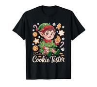 Cookie Tester Elf Christmas Cookies Lover Kid Boy Maglietta