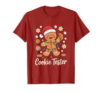 Cookie Tester Gingerbread Christmas Cookies Lover Kid Boy Maglietta