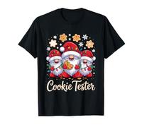 Cookie Tester Three Gnomes Santa Christmas Cookies Lover Maglietta