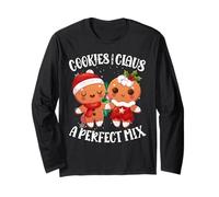 Cookies And Claus Christmas Baking Cooking Maglia a Manica