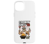 Cookin Since 76 - Maglietta con scritta "4th of July BBQ" Custodia per iPhone 15 Plus