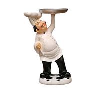 Cooking Chef Counter Top Figurine | Handmade Culinary Statue Collectible, Creative Resin Character Artwork for Cafe Desk, Food-Themed Decoration Enhancing Bar Counter Display, Vintage Cook Ornament