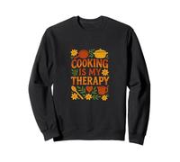 Cooking is My Therapy - Decorazione da Cucina Colorata per Gli Amanti del Cibo Felpa