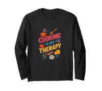 Cooking is My Therapy - Decorazione da Cucina Colorata per Gli Amanti del Cibo Maglia a Manica