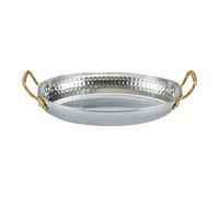 Cooking Pan,Stainless Steel Paella Skillet - Uncoated Saucepan Pot Kitchen Cookware With Double Handles For Cooking Beginner Outdoor Camping Lobster Festive Family Home Gatherings Dining