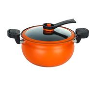 Cooking Pot | Large Deep Cookware with Visible Lid | Induction Pot Saucepan with Handles | for Gas Ceramic Electric Stove Home Kitchen Restaurant Apartment Stock Soup Pasta