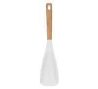 Cooking Spoon, Silicone Serving Spatula with Wood Handle, Heat Resistant Non Stick Utensil, Smooth Polymer Head on Scratch Free Use, Kitchen Tool Basic for Cooking, Baking
