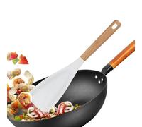 Cooking Spoon, Silicone Serving Spoon, Heat Resistant Non-Stick Spatula, Ideal for Baking, and Serving, Sturdy Kitchen Utensil, Comfortable Grip for Everyday Use, Wooden Handle