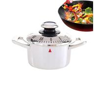Cooking Timer | 60-Minute Pot Shape Mechanical | Kitchen Timer Mechanical- Small Ţimer Clock Kitchen Tools | For Home School Dorm Office Study Work Exercise Baking Timeout Kids Student Teacher