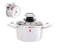 Cooking Timer - 60-Minute Pot Shape Mechanical, Small Timer Clock Kitchen Tools | for Home School Dorm Office Study Work Exercise Baking Timeout Kids Student Teacher