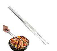 Cooking Tweezer - 12 Inches Tweezer Tongs with Precision Tips, Fine Long Tweezers for Cooking, Plating Food Tweezers, Multipurpose Kitchen Tool, Non Slip Handle, Offset Tip Design,
