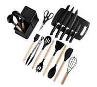 Cooking Utensils Set, Kitchen Tools Kit, 19-Piece Nonstick With Heat Resistance, Safe Reliable Build, Premium Cooking Function, Home Indoor Accessories For Counter Apartment Household Family Use